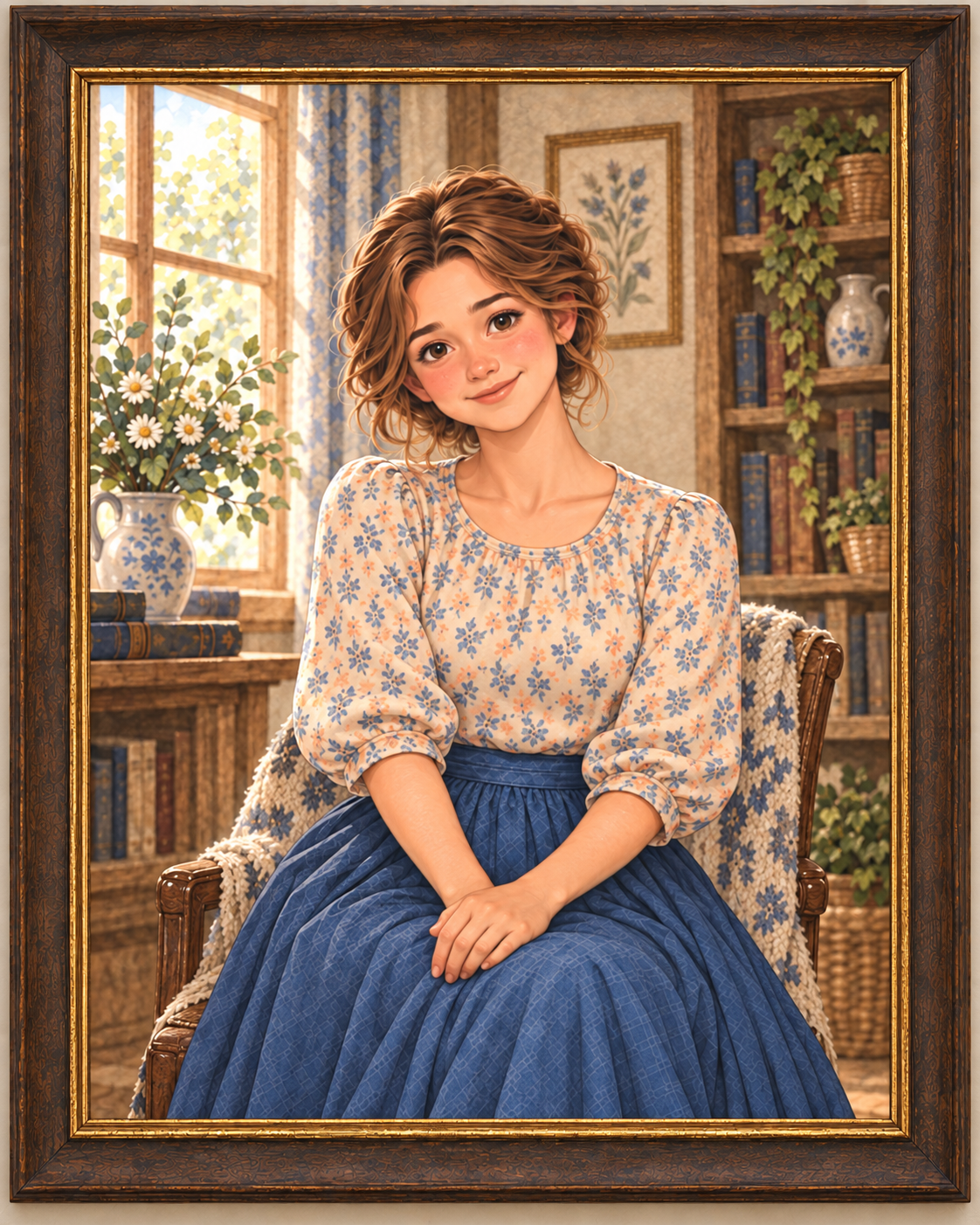 Framed portrait of Clara Whitmore