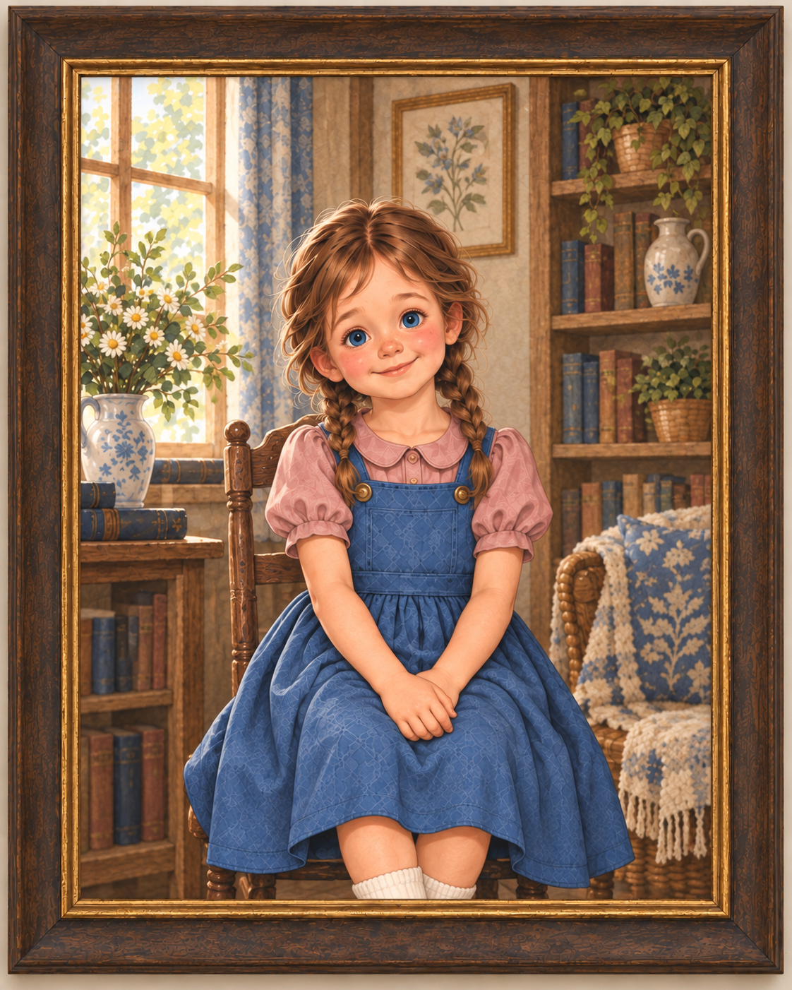 Framed portrait of Lucy Whitmore